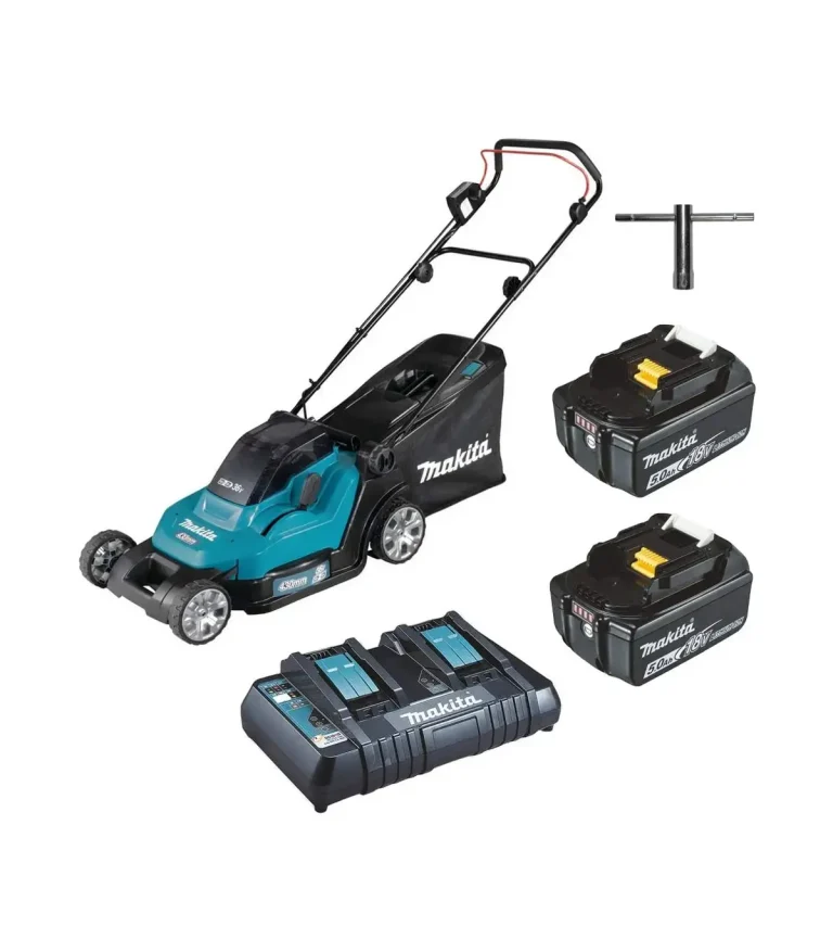 Makita - Akumulatorska kosilica 18+18V u setu sa 2 baterije 5.0 Ah i punjačem DLM432PT2