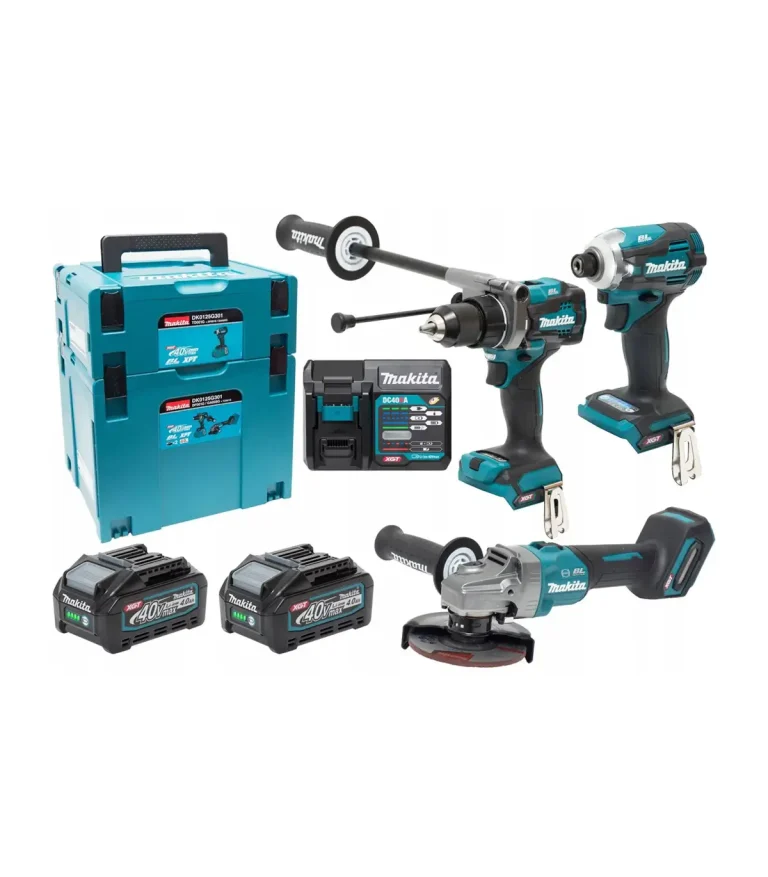 XGT Makita 40V - Akumulatorski set bušilica-odvijač, udarni odvijač, brusilica DK0125G301