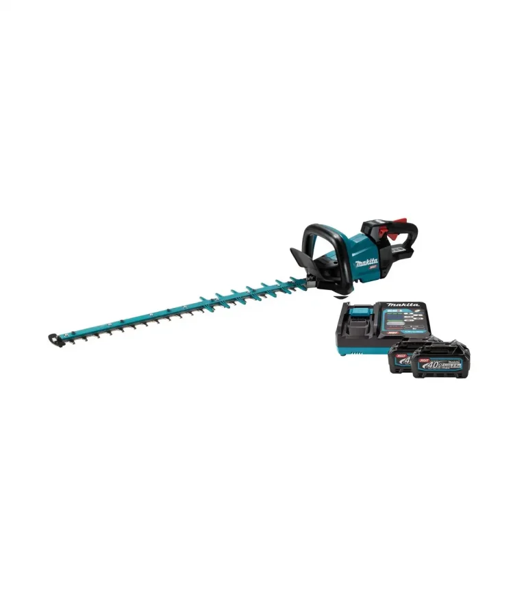 XGT Makita 40V - Akumulatorske škare za živicu u setu sa dvije baterije 2.5 Ah i brzim punjačem UH008GD201