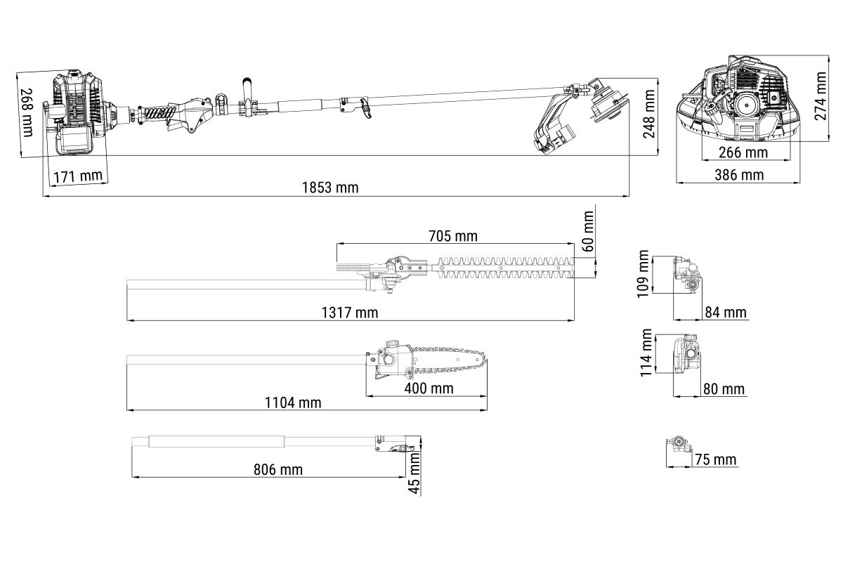 Motorni trimer Villager MBC 33 E - MULTI TOOL