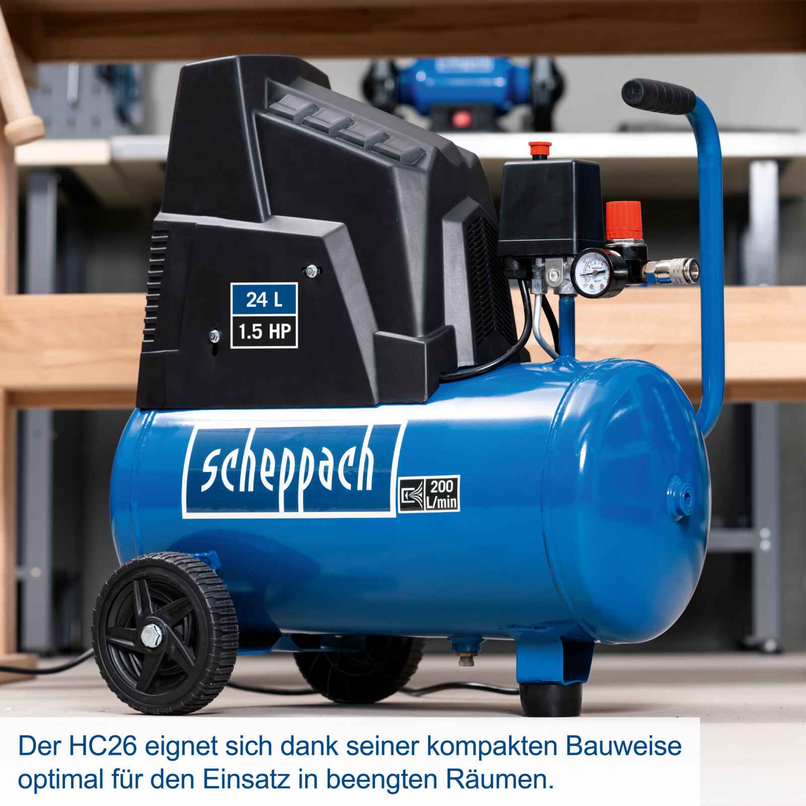 Scheppach kompresor za vazduh HC26 24L, fotografija 2