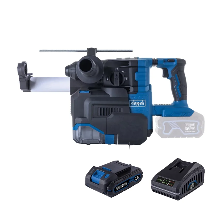 Scheppach aku udarni čekić bušilica SDS+ sa usisivačem Brushless IXES BC-DH300DFS-XSS2