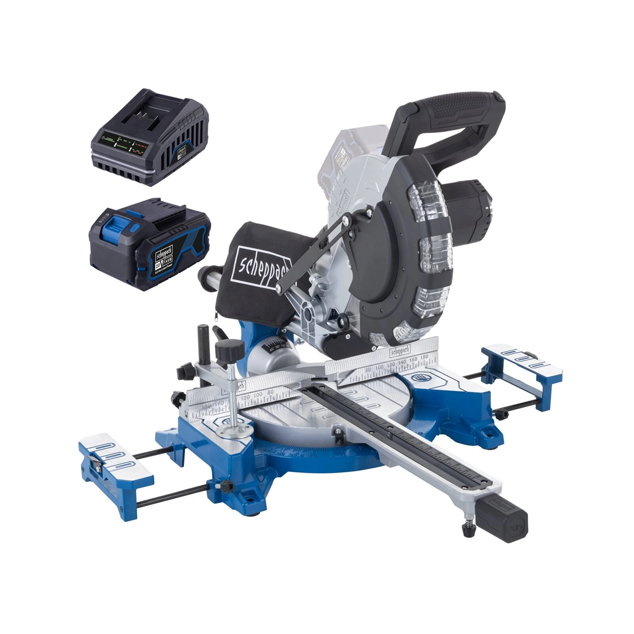 Scheppach aku preklopna potezna pila testera Brushless IXES BC-HM216-X Set L 1x4Ah