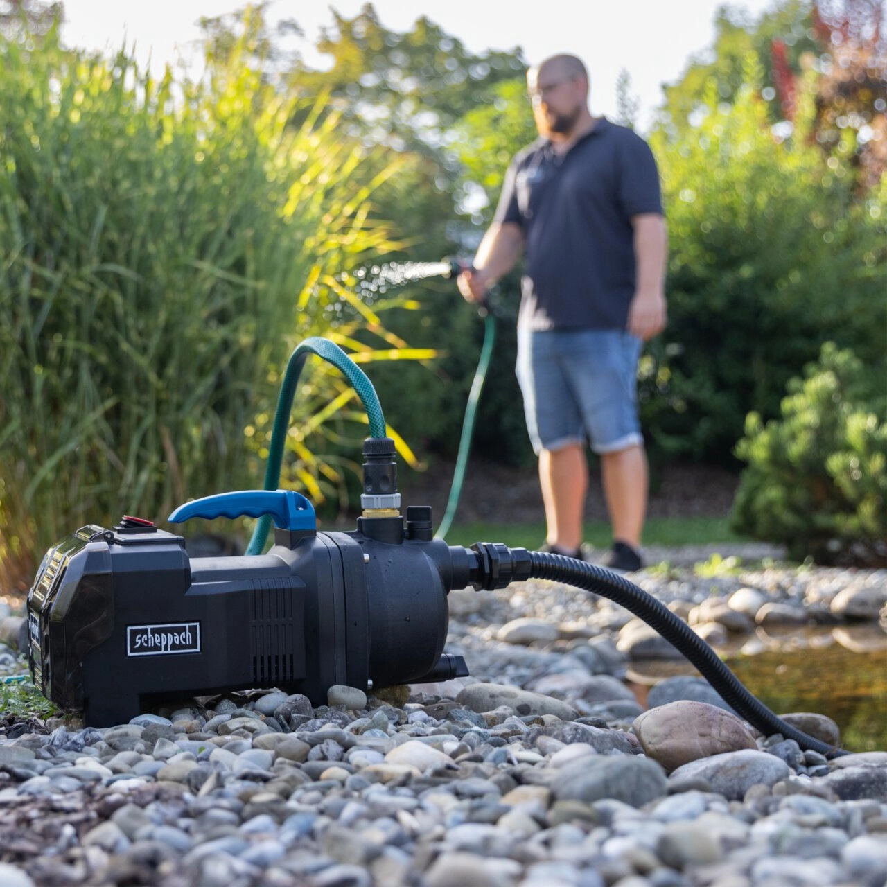 Scheppach aku vrtna baštenska pumpa za vodu IXES C-GP3000-X - SET S2 2x2Ah, fotografija 2