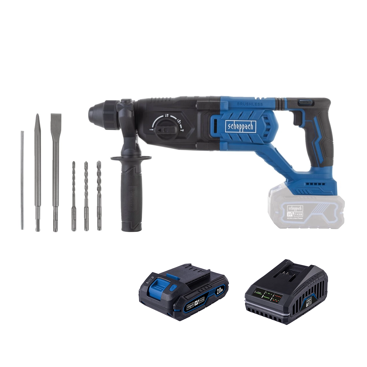 Scheppach aku udarni čekić bušilica SDS+ Brushless IXES BC-DH290-XSS2