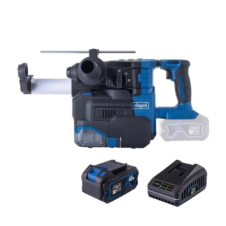 Scheppach aku udarni čekić bušilica SDS+ sa usisivačem Brushless IXES BC-DH300DFS-XSS4