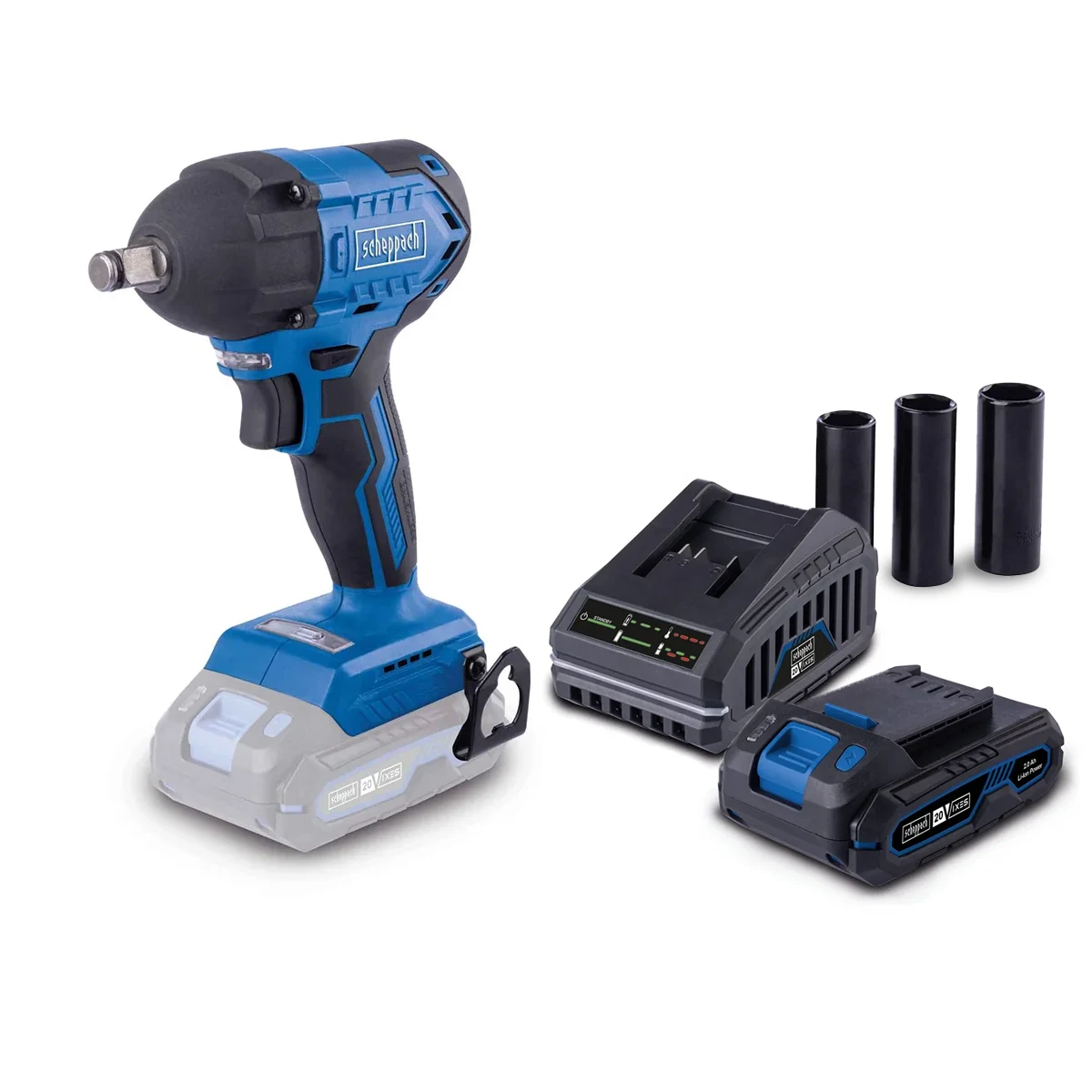Scheppach SET aku udarni odvijač 370Nm 1/2'' Brushless IXES BC-IW350-XSS2