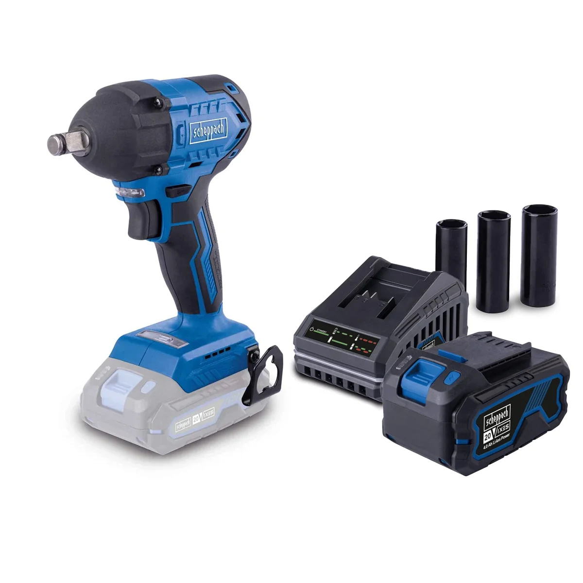 Scheppach SET aku udarni odvijač 370Nm 1/2'' Brushless IXES BC-IW350-XSS4