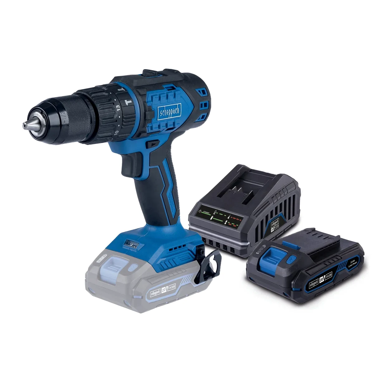 Scheppach SET aku udarna bušilica odvijač Brushless IXES BC-CD60-XSS2