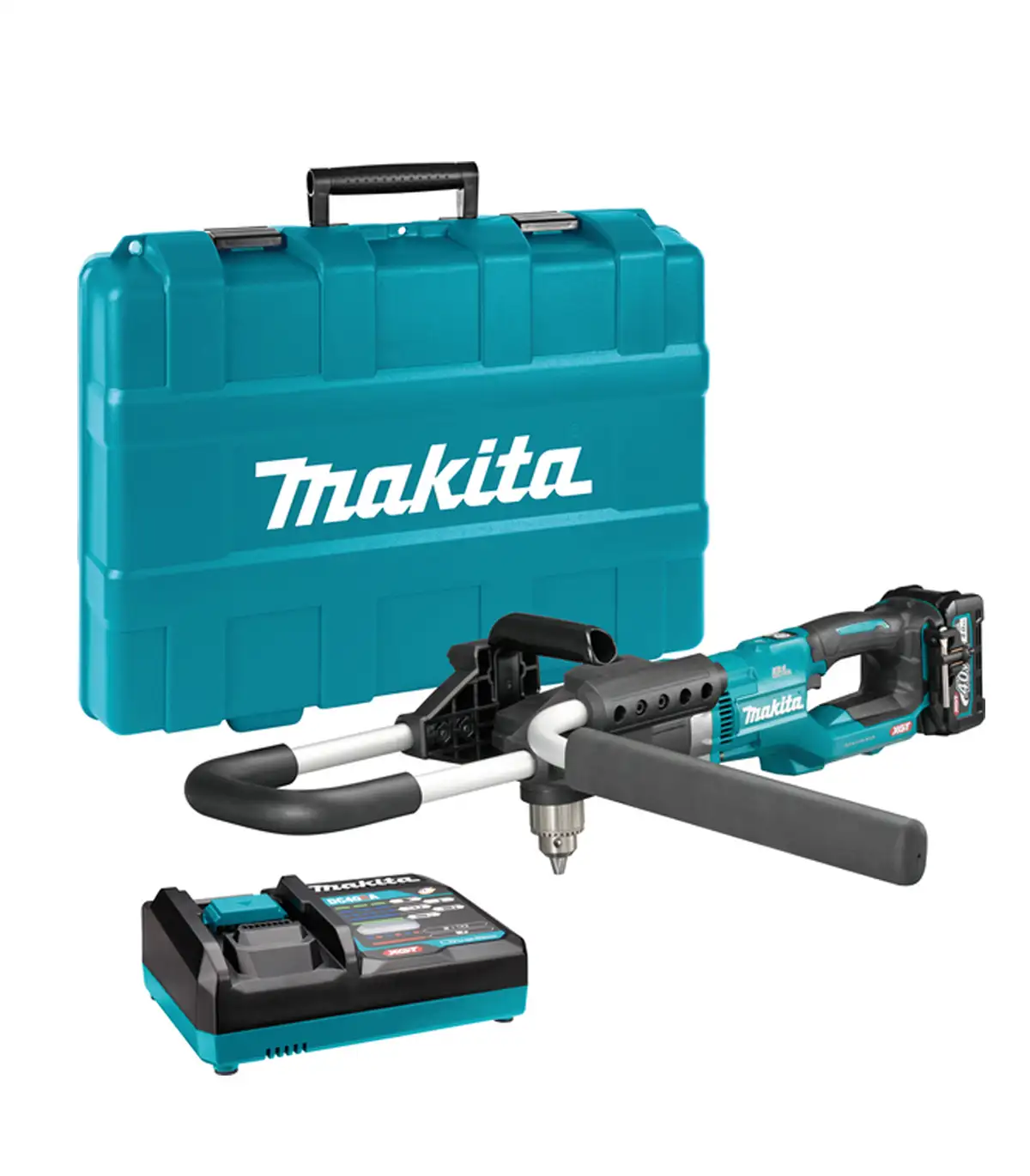 XGT Makita 40V - Akumulatorski bušač za zemlju u setu sa baterijom 4.0 Ah i brzim punjačem 40V XGT DG001GM105