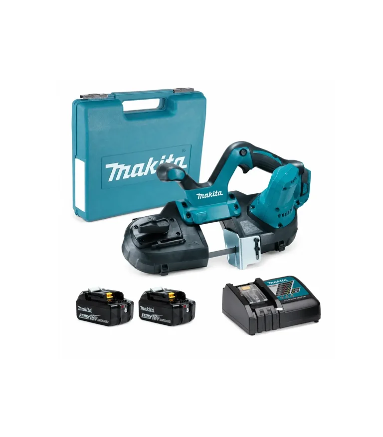 Makita – Akumulatorska tračna pila 18 V DPB181RFE, 2 × 3,0 Ah