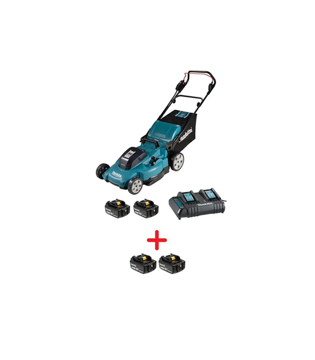 Makita - Akumulatorska kosilica DLM538CT2 18 + 18 V LXT SET 2x baterija 18 V 5.0 Ah i dupli punjač