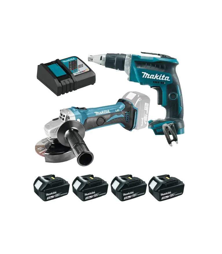 Makita - Akumulatorski set alata DLXSET001 (DGA452, DFS452)