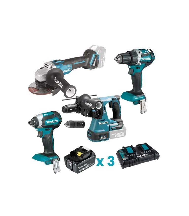Makita - Akumulatorski set alata LXT DLXSET006 (DDF484, DGA504, DHR243, DTD153)