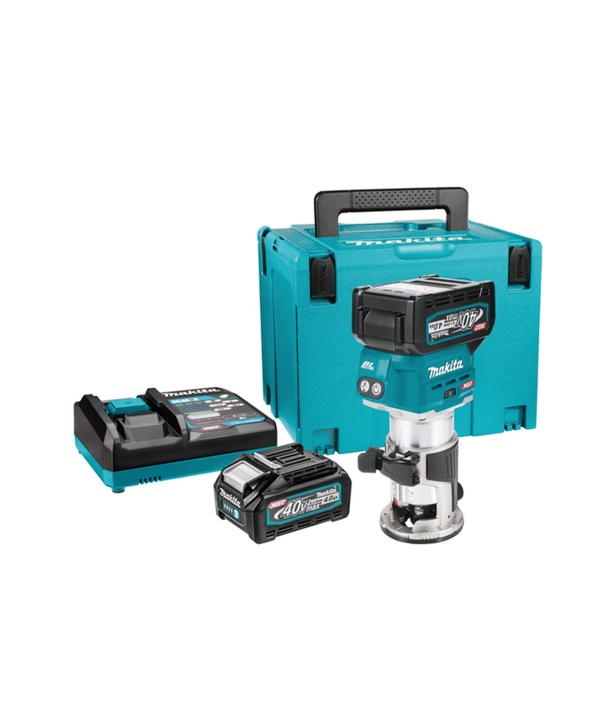 XGT Makita 40V - Akumulatorska glodalica RT001GM210