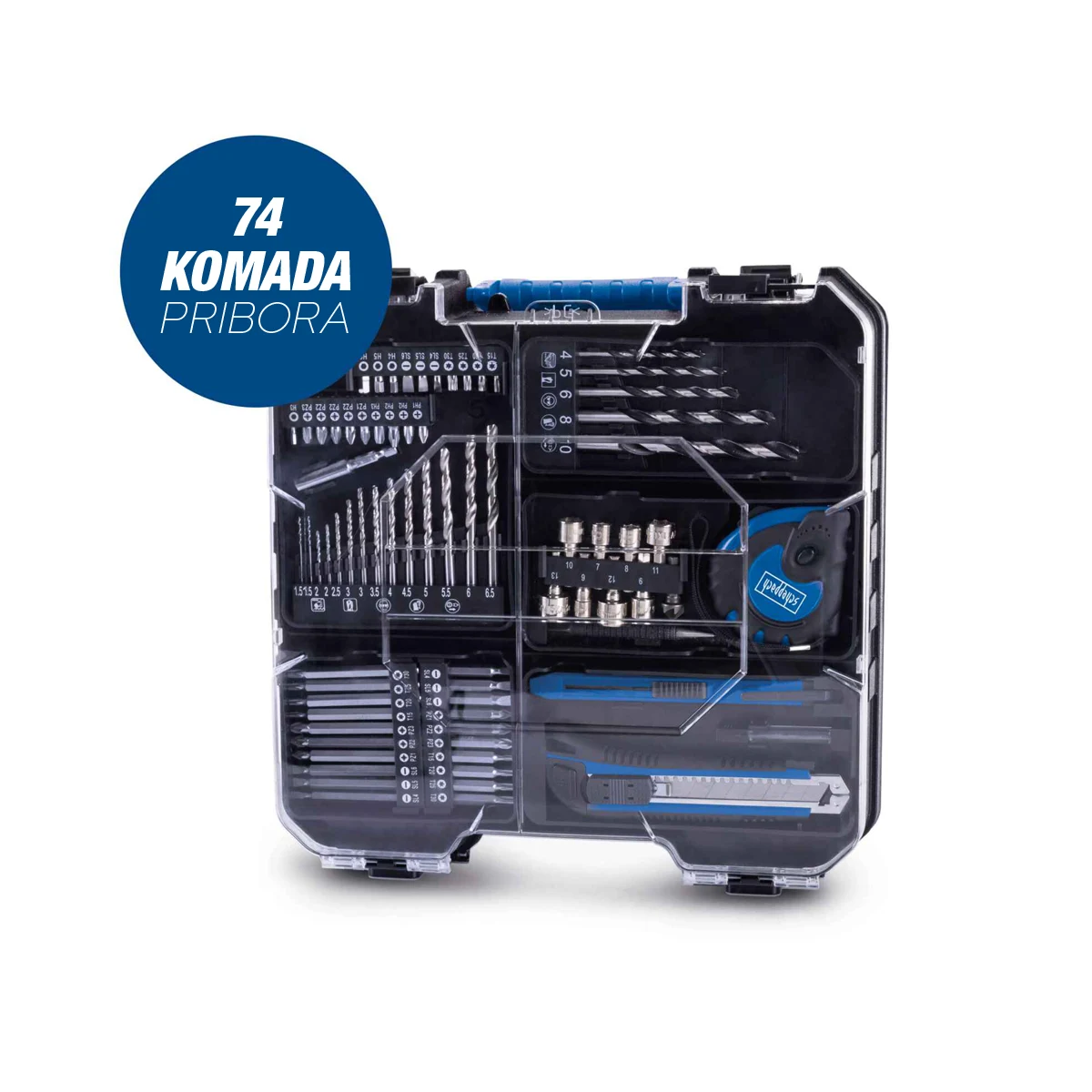 Scheppach aku bušilica odvijač sa 74 komada pribora IXES C-DTB74/1-X - Kit, fotografija 2