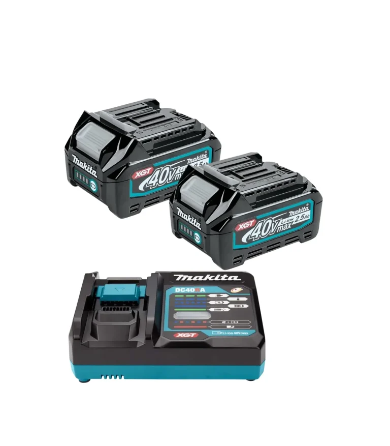 XGT Makita 40V - Startni set 2x akumulator XGT 2,5 Ah BL4025 i brzi punjač DC40RA